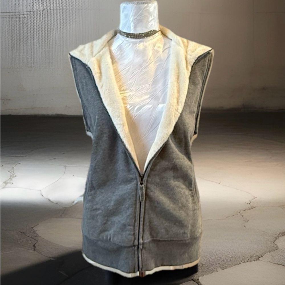 Vintage L.L. Bean Gray Vest with Cream Lining